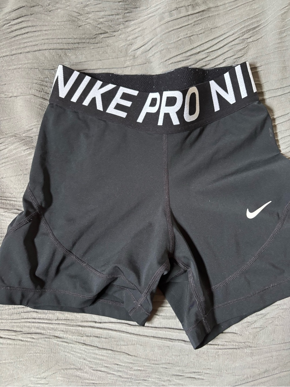 Nike Black Women's Pro Elastic-Waist Bike Shorts